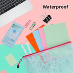 24pcs Mesh Zipper Pouch Bags 8 Sizes Plastic Clear Pouches for Organization | Multiple Sizes Waterproof File Bag Reusable Storage Bags for Classroom Travel Board Game Office Supplies - Image 4