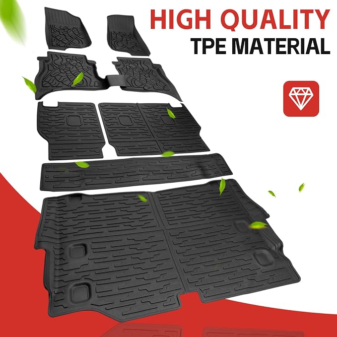 Cargo Mat with Floor Mat Compatible with 2021-2025 Jeep Wrangler JL Unlimited 4XE 4 Door, Floor Liner Seat Back Cover TPE Rear Cargo Liner for 2024 Jeep Wrangler JL/JLU Accessories - Image 6