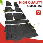 Cargo Mat with Floor Mat Compatible with 2021-2025 Jeep Wrangler JL Unlimited 4XE 4 Door, Floor Liner Seat Back Cover TPE Rear Cargo Liner for 2024 Jeep Wrangler JL/JLU Accessories - Image 6
