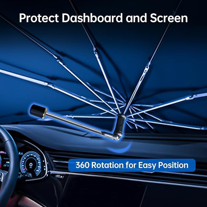 Windshield Sun Shade Umbrella for Jeep Compass 17-26 Front Window Cover | Portable Sunshade, Compact Auto Sun Shield Visor for UV Protection, Keep Car Cool Accessories - Image 4