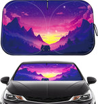 Car Windshield Sun Shade, Foldable Reflective UV Front Sunshade | 57" x 31", Sun Visor Blocks UV Rays & Keep Cool for Cars Interior, Fits Sedans, SUVs & Trucks, Foldable & Easy Storage by LEVOTIYER