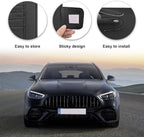 Dickno 2PCS Small Leather Car Sun Visor Organizer, Multifunctional Auto Visor Document Holder with Sunglasses Clip, Universal Car Interior Organizer for Drving License, Card, Pen (Black+Gray) - Image 3