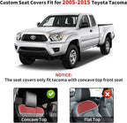 Truckiipa Seat Covers for Tacoma Full Set Leather Truck Seat Covers Waterproof Car Seat Cover Cushion Custom Fit for 2005-2015 Toyota Tacoma Double Crew Cab, Full Set, Black&Blue - Image 6