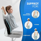 Gel Lumbar Support Pillow for Office Chair Car Gaming Chair Lower Back Pain Relief Back Support, Cooling Memory Foam Cushion for not stand the heat, 3D Mesh Cover Ergonomic Orthopedic Back Rest - Image 2