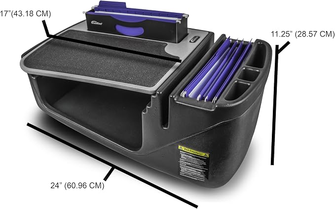 AutoExec AE-FMEF-TAB-BT Efficiency FileMaster Car Desk for Your Vehicle Workstation and Mobile Office, Black with Tablet Mount | Tablet Mount, Vehicle Workstation, Mobile Office - Image 4