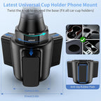 Cup Phone Holders for Your car, Universal Adjustable Base and Long Neck | Car Phone Mount Cradle, Cell Phone Holder Car Accessories/Trucks/Golf Cart/Treadmill for iPhone Samsung Google All 4-7 inches - Image 2