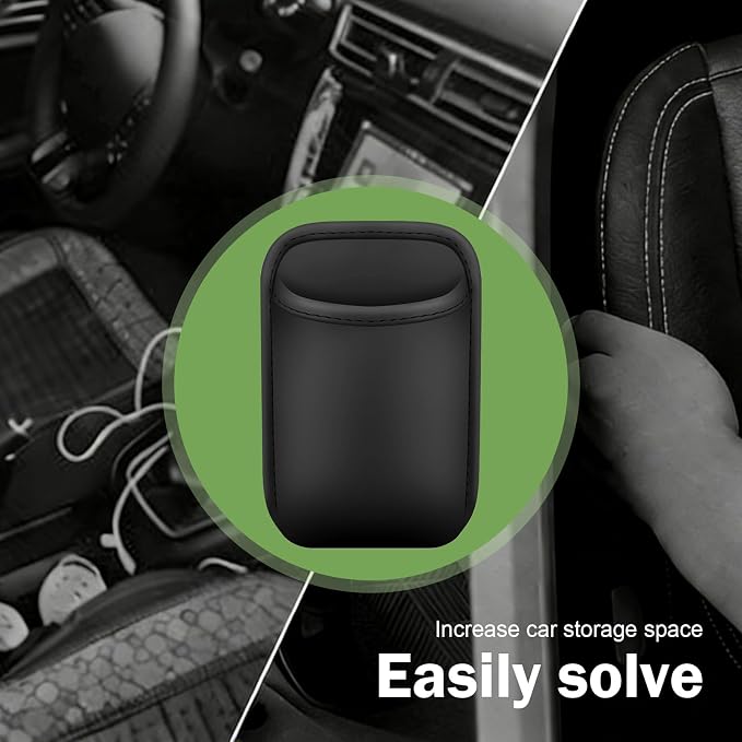 Car Seat Side Storage Pouch, Automotive Interior Phone Holder Organizer, Vehicle Gap Storage Bag for Small Items, Universal for Most Cars (Black) - Image 5