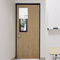RYB HOME Classroom Door Window Cover, Room Darkening Door Curtain No Drill | Emergency Lockdown Shade for School Door Window, Privacy Block Views, Office Door Curtain, W8 x L36, Pure White, 1 Panel by RYBHOME