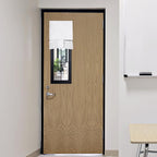 RYB HOME Classroom Door Window Cover, Room Darkening Door Curtain No Drill | Emergency Lockdown Shade for School Door Window, Privacy Block Views, Office Door Curtain, W8 x L36, Pure White, 1 Panel by RYBHOME