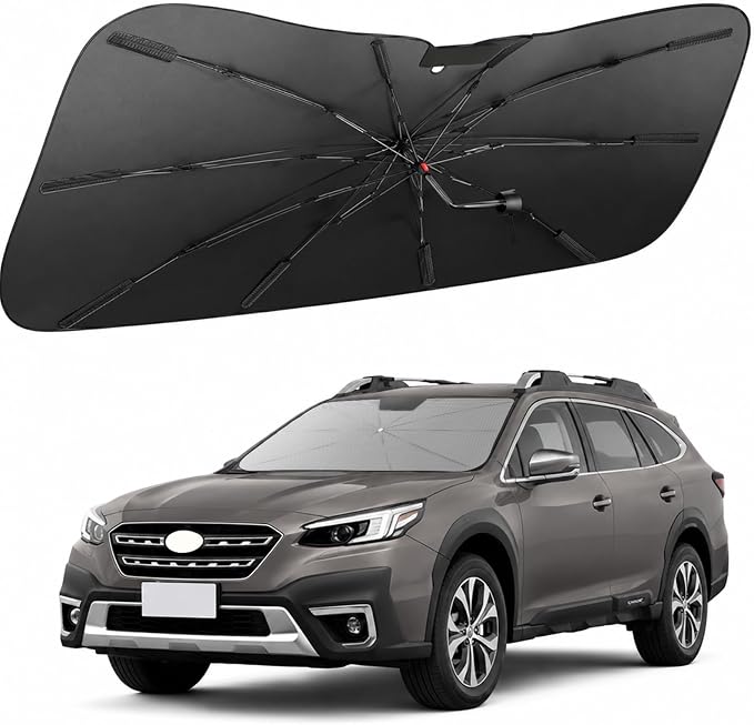 Zanch 2026 Upgraded Windshield Sun Shade Umbrella: Custom Fit for Subaru Outback 2000-2025 Front Window Sunshade, Block UV Rays & Keep Car Cool, 1:1 Scan for Outback, No Gaps & No Scratches. by Zanch