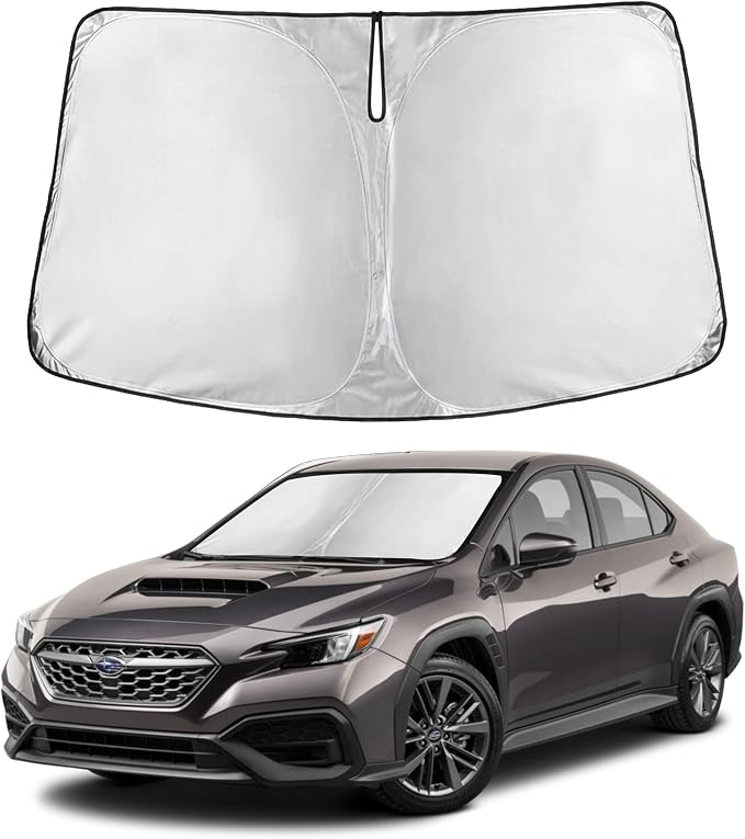 Autovir Windshield Sun Shade Fit for 2015-2019 2020 2021 Subaru WRX Sti | Sunshade, Front Car Window Shades Sun Visor, Blocks UV Rays & Heat, Car Accessories by Autovir