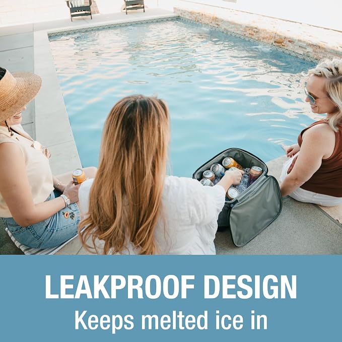 CleverMade Tahoe Collapsible Cooler Bag, Medium Travel Cooler, Heather Gray | Keep Food and Drinks Cold Without Bulky Storage | The Leak-Resistant Liner Contains Meltwater, and the Frame Folds Flat - Image 2