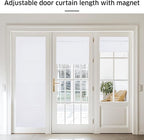 NICETOWN Pure White Magnetic Blacktout Door Curtain for French Window | Room Darkening, Thermal Insulated, Temporary, Roman Roll Up Shade for Glass, Front Back Kitchen Window, 1 Panel, W30 x L72 - Image 3