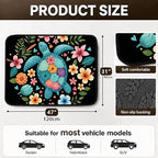 Car Trunk Mat for SUV, 31"x47" Colorful Floral Turtle Cargo Liner Protector | All Weather Universal Cargo Liners for Dogs, Car Accessory for SUVs/Sedan/Wagons, Durable Non-Slip Washable Rear Cargo Mat - Image 2