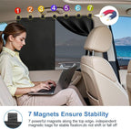 Magnetic Car Window Shades,2Pcs Side Window Sun Shade with 7 Strong Magnets | Double Layer Magnetic Car Sunshade for Baby,Full Covers/Half Shade Car Window Covers for Side Windows,Magnetic Car Curtains - Image 3