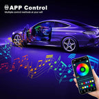 Acrylic Interior Car LED Strip Light with Wireless APP, RGB Dreamcolor 5 in 1 Ambient Lighting Kits, 16 Million Colors Sound Active Function Car Neon Lights, Sync to Music (dreamcolor 5 in 1) - Image 5