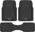 Motor Trend FlexTough Floor Mats for Cars, Black Deep Dish All-Weather Car Mats, Waterproof Trim-to Fit Automotive Floor Mats for Cars Trucks SUV, Universal Floor Liner Car Accessories by MotorTrend
