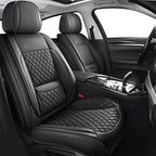 MIROZO Seat Covers,Leather Seat Cover Full Coverage for SUV Sedan Trucks | Black Seat Covers Full Set,Waterproof Leather Car Seat Covers,Universal Seat Protector For SUV Sedan Truck by MIROZO