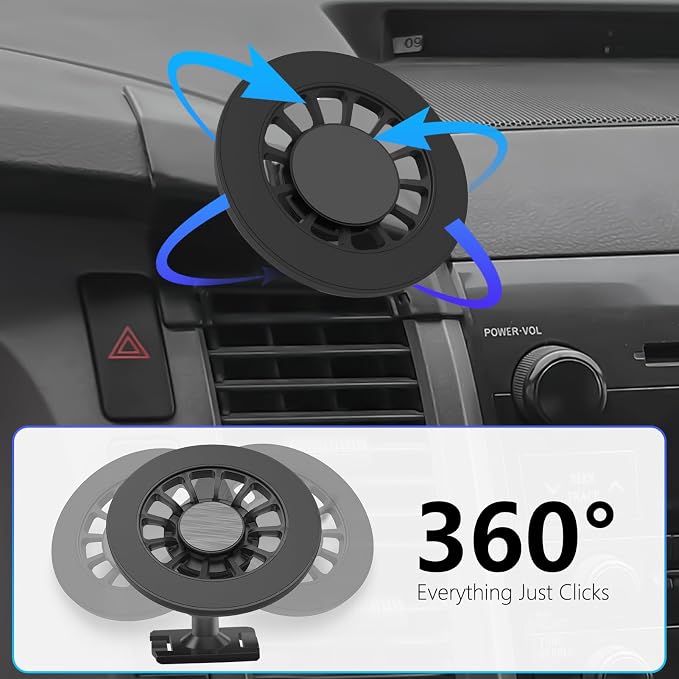 for MagSafe Tundra/Sequoia Phone Mount, Exclusive Fit for Toyota Tundra 2007-2013 and 2008-2017 Sequoia, for iPhone 17/16/15/14/13/12/Mini Series, Air Vent Toyota Tundra/Sequoia Accessories - Image 5