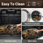 Car Trunk Mat for SUV, 31"x47" Vintage Fishing Life Cargo Liner Protector | All Weather Universal Cargo Liners for Dogs, Car Accessory for SUVs/Sedan/Wagons, Durable Non-Slip Washable Rear Cargo Mat - Image 6
