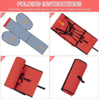 Padded Car Seat Travel Bag Compatible with Doona Car Seat Stroller | Car Seat Travel Bag with Lockable Zipper, Foldable Gate Check Bag for Airplane, Travel for Baby Essentials(Cherry Red) - Image 5
