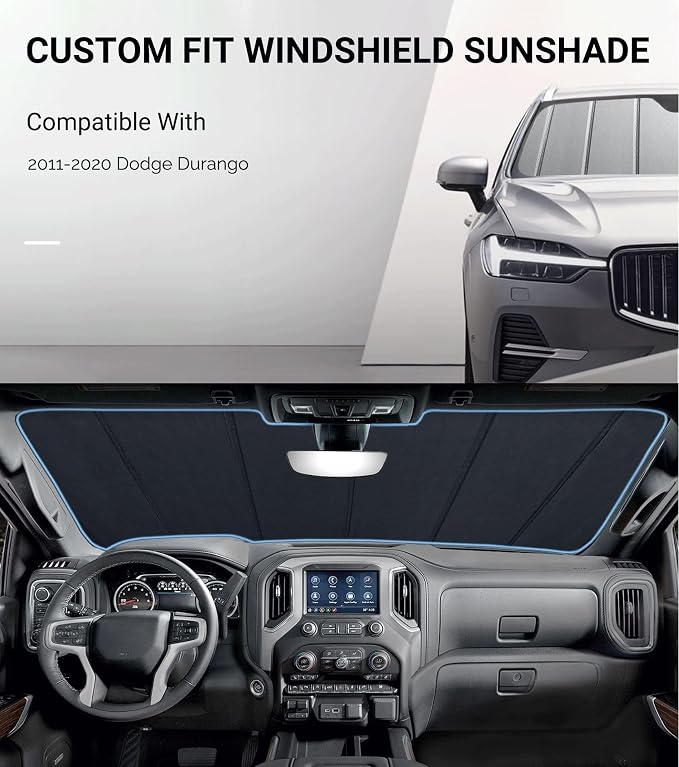 Pigenius Windshield Sun Shade for Dodge Durango 2011-2020 - Safeguard - Image 2