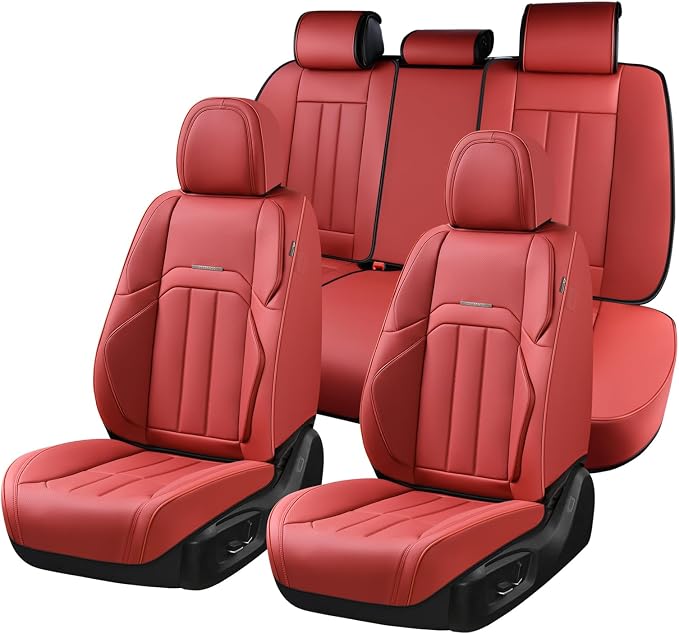 Coverado Nappa Leather Car Seat Covers Front Set, Luxury Waterproof Seat Protectors, Airbag Compatible Anti‑Slip Auto Seat Covers, Universal Fit for Most Cars SUVs Trucks Pickup Vehicles - Image 8