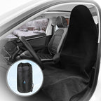 ZIMABLUE 1PC Waterproof Towel Car Seat Cover - 525g Heavy Duty 3-Layer Microfiber Sweat Protector for Bucket Seats - Non-Slip Machine Washable Universal Fit for Gym, Yoga, Beach, Pets & Outdoors-Black - Image 2