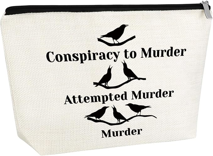 Crow Lover Gifts Makeup Bag Cosmetic Bag Bird Lover Gift Bird Watching Crows Themed Gift Crow Christmas Graduation Birthday Gifts For Friend Daughter Zipper Travel Bag by Gfhzdmf