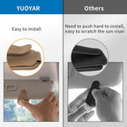 Yuoyar 2 Packs Magnetic Sunglass Holder for Car Visor (Beige) | Magnetic Interior Car Accessories - Image 3