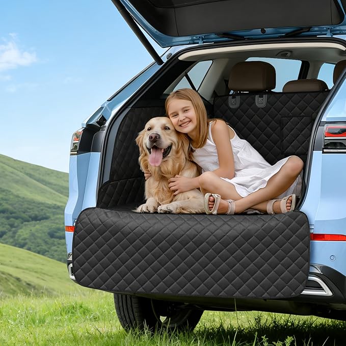 SUV Cargo Liner for Dogs, Waterproof Pet Trunk Cover for SUVs | with Bumper Flap Protector, Scratchproof Non-Slip 600D Oxford Fabric, Machine Washable - Image 5