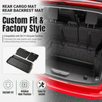 xipoqix 7&8 Seats Cargo Mat Compatible with 2017-2026 Chrysler Pacifica | 20-26 Voyager Backrest Mat Gas Hybrid Cargo Liner Back Seat Protector Replacement for 2017-2026 Chrysler Pacifica Accessories - Image 2