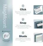 REGAL estate Magnetic Top Down Bottom Up Door Shades, White, 25 x 48 in | Strong-hold MagMount, Thermal insulation, Adjustable privacy for steel doors, Light filtering, Cordless cellular shade - Image 6