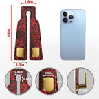 Car Hooks for Headrest: 2Pack Car Seat Back Storage Headrest Hook - Premium Leather Double Metal Hook - Purse Hook For Car Headrest - Car Headrest Hooks for Purses, Handbags, Bags -Red Leopard - Image 3