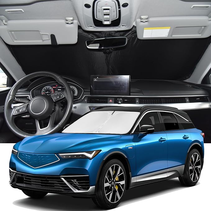 Windshield Sunshade for Acura ZDX 2024-2026 Car Sun Shade 4 Layers | Windshield Accessories Upgrade Blocks UV Rays Custom Fit ZDX 240T Car Window Shades Front Windshield Keep Cool Foldable by ZOIBVCARSUNSHADE