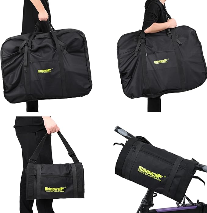 Rhinowalk 20/26inch Folding Bike Bag Waterproof Biycle Travel Case Carrying Case Outdoors Bike Transport Bag for Car Train Air Travel - Image 8