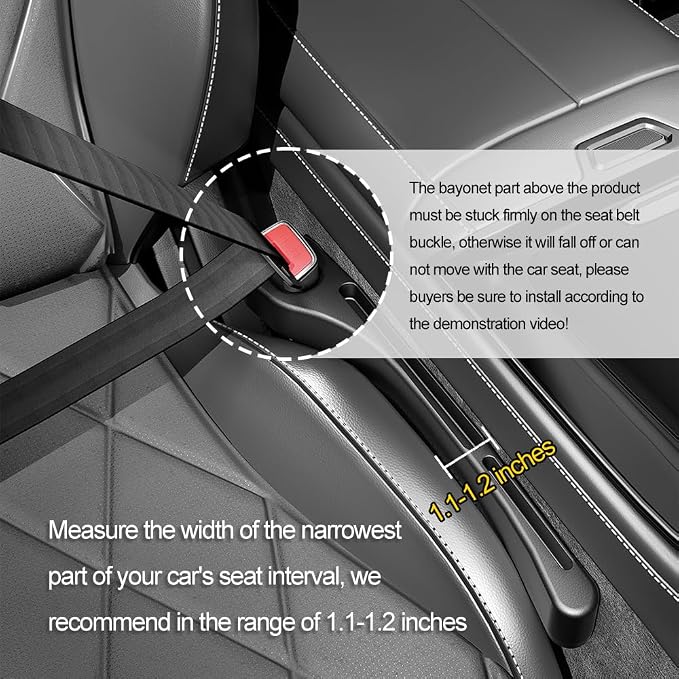 2PCS Car Seat Gap Filler Organizer with Phone Holder,[Upgrade Version] Car Seat Gap Organizer for Prevent Falling,Essential Car Accessories Car Side Seat Gap Filler (Brown) - Image 6