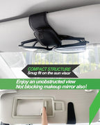 Sunglass Holder for Car, 2 Pack Car Sunglass Holder Visor Clip Magnetic Leather Sun Glasses Eyeglass Hanger, Gray, Fit for Different Size Eyeglasses - Image 5