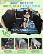 Dog Car Seat Cover, 600D Heavy Dute Car Seat Cover for Dogs Pets,100% Waterproof Anti-Scratch Nonslip Dog Hammock for Cars, Seat Covers Protector with SeatBelt for Sedan SUV Truck XLPRO Hard Black - Image 2