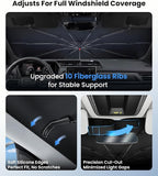 Zanch Windshield Sun Shade Umbrella for GMC Acadia & Terrain 2010-2026 | [99% UV Protection, Up to 75℉ Cooler] Snug Fit, Scratch-Free, Built to Last, Foldable Front Sunshade Umbrella for SUV - Image 5