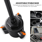 Cup Holder Phone Mount 15 Inch Adjustable Gooseneck Arm for Car | Adjustable long arm and stable cup holder base keep your phone secure, easy to reach, and clear to view while driving - Image 4