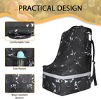 LARIPOP Car Seat Travel Bag for Airplane, Universal Gate Check Car Seat Bag, Padded Backpack with Waist Belt, Reflective Strips & Protective Feet, Fits Infant Convertible Booster Seats, Black - Image 5