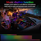 Interior Car Strip Lights Dreamcolor Acrylic Car Decorative Lights with APP Control Multicolor Internal Lighting Kit Music&DIY Function Ambient Fiber Optic Strip LEDs (Dreamcolor 18-1) - Image 2
