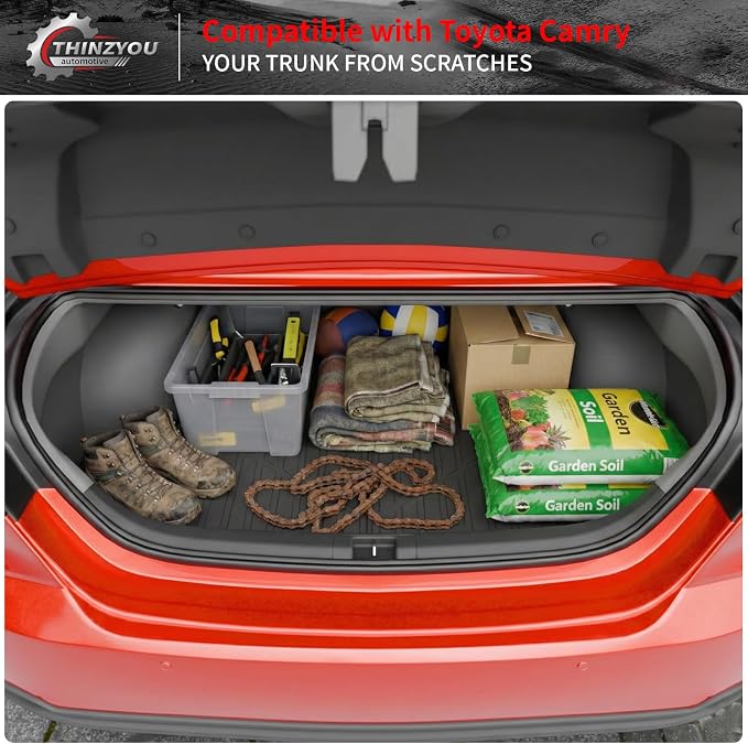 Floor Mats for 2025 2026 Toyota Camry (Include Hybrid) | Cargo Mat Trunk Mat Cargo Liner Back Seat Cover Protector All Weather TPE Camry Accessories - Image 8