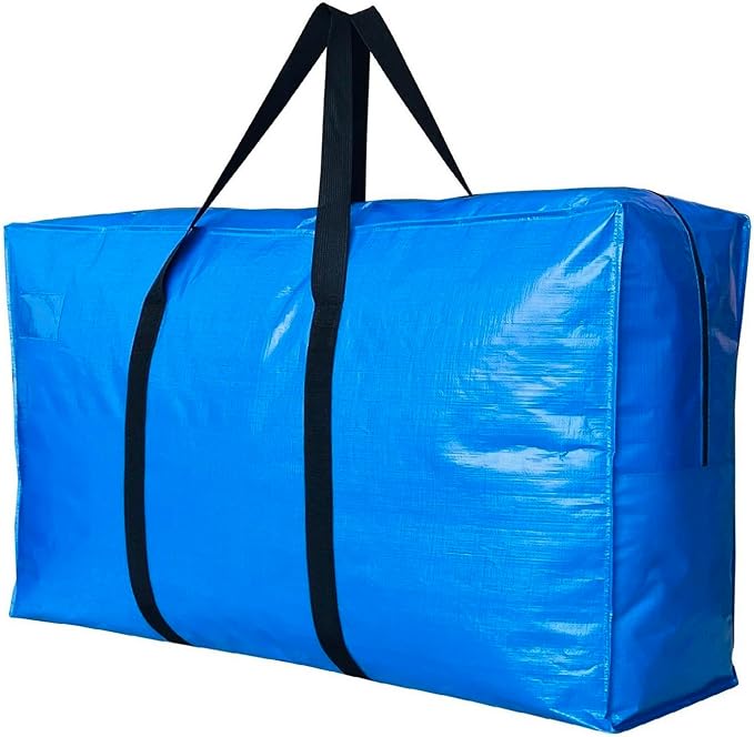 YiKitHom Extra Large Storage Bags, Jumbo Moving Storage Bags Heavy Duty, Foldable Big Blue XL Duffle Bag for Travel by YiKitHom