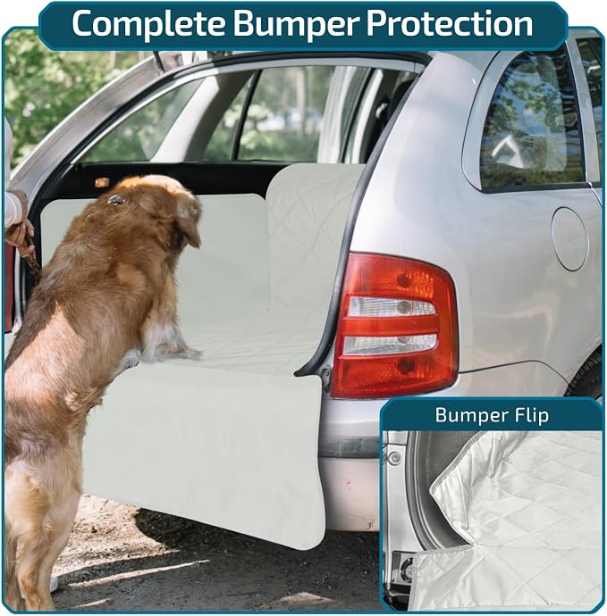 Veckle SUV Cargo Liner for Dogs - Trunk Cover with Bumper Flap Protector | Waterproof Pet Cargo Cover with Side Flaps, Dog Car Seat Cover with Non-Slip Trunk Mat, Prevents Scratches Pet Hair Mud Dirt - Image 8