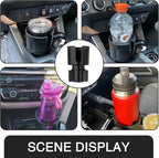 QODOLSI Pack-1 Car Conversion Cup Holder, Within 4.13" Drink Stand from Small to Large Cups Mouth, Rotatable Adjustable Base with Anti-Slip Pad, Universal Plug-and-Play Cup Holder for Cars (Black) - Image 5