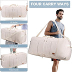 80L EXTRA LARGE Foldable Waterproof Travel Duffle Bag for Men and Women | with Shoe Compartment, Duffel for Weekender Gym Sport, Tear Resistant, Polyester - Image 7