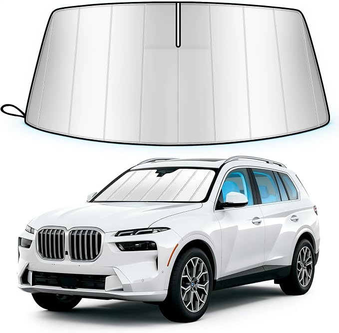 Windshield Sun Shade for BMW X7 2019-2026 Folding Design | Custom Fit, Car Front Window Sunshade, Sunshield Sun Visor Protector, Blocks UV Rays & Heat, Car Accessories by Unknown