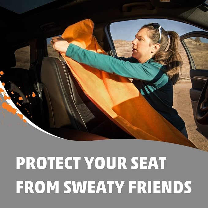 Transition & Seat Wrap V2.0 Orange Car Seat Cover Towel | Sweat-proof car seat cover, changing kilt, quick-dry towel, secure wrap for athletes - Image 5
